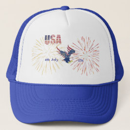 Trucker-Mütze Amerika 4. Juli Truckerkappe