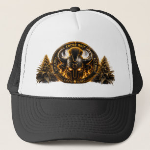 Trucker-Mütze Schwarzes Horn – Wikingerhelm in F Truckerkappe