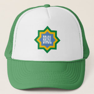 Trucker-Mütze weiß/grün BRASIL Truckerkappe