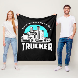 Trucker-Personalisierte-Geschenkendecke Fleecedecke