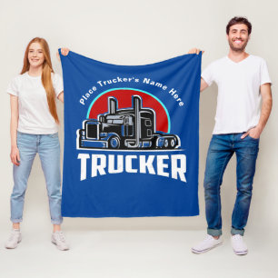 Trucker-Personalisierte-Geschenkendecke Fleecedecke