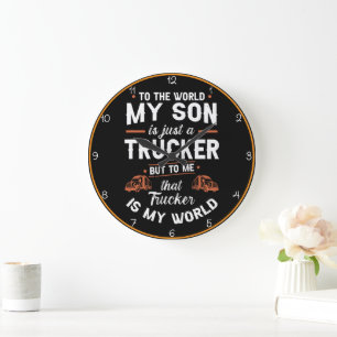Trucker Son, meine Weltuhr Große Wanduhr