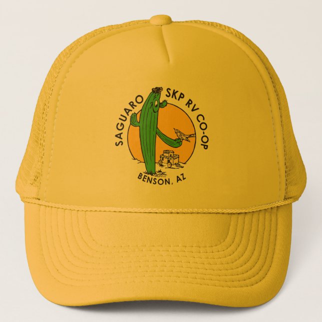 Trucker-Style Hat (gelb) Truckerkappe (Vorderseite)
