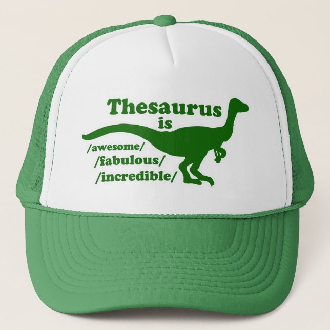 Trucker Thesaurus Dinosaur Truckerkappe (Vorderseite)