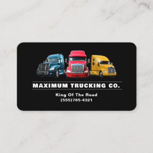 Trucker Transport Semi Trucking Company Visitenkarte