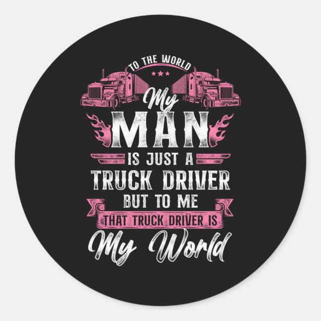 Trucker Truck Driver Day Friends Runder Aufkleber (Vorderseite)
