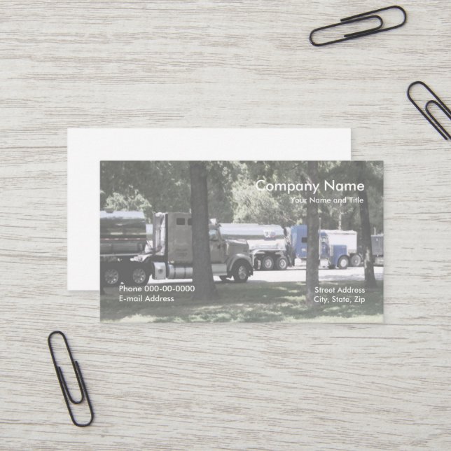 Trucker Trucking Business Card Visitenkarte (Vorderseite/Rückseite Beispiel)