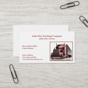Trucker Trucking Business Card Visitenkarte