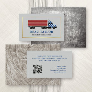 Trucker Trucking Patriotic Visitenkarte