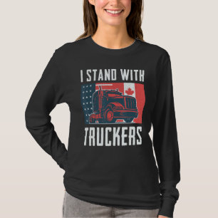 Trucker-Unterstützung Ich stehe mit LKWs Amerikani T-Shirt