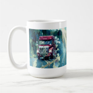 TRUCKERS BIG RIG TRUCK STOP DRINING TASSE
