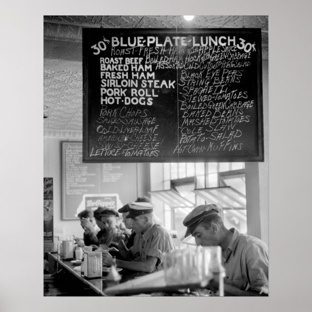 Trucker's Cafe, 1940. Vintages Foto Poster (Vorne)