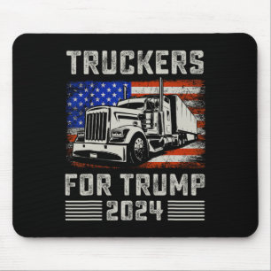 Truckers For Trump Amerikanische Flagge - Trump Vi Mousepad