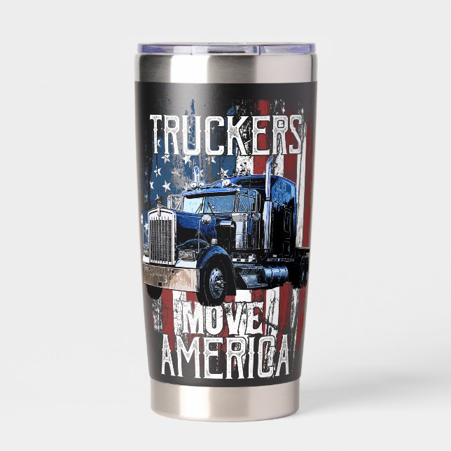 Truckers Move America Thermobecher (Vorderseite)