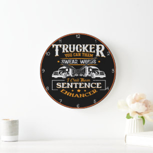 Truckers Swear Words: Sentence Enhancer Große Wanduhr