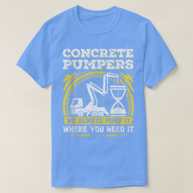 Truckfahrer mit Betonpumpe T-Shirt (Design vorne)