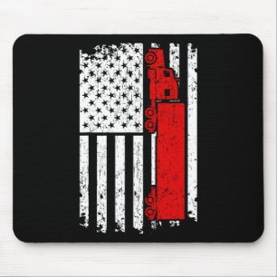 Truckfahrer Unabhängigkeitstag Teamster Patriotisc Mousepad