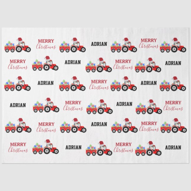 Truckfarm Farm Individuelle Name Seidenpapier (Vorderseite)