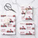Truckfarm Red Christmas Tractor Geschenkpapier Set<br><div class="desc">Eine niedliche Illustration eines Weihnachtsschlepper mit einer Weihnachtsmannmütze und in Weihnachtsbeleuchtung dekoriert mit einem Wagen mit Weihnachtsgeschenken. Ideal für Jungen und Mädchen,  die Traktoren,  LKWs,  Schwermaschinen,  Landwirtschaft oder einfach nur Liebe mit LKWs Liebe. Ein ideales Weihnachtsverpackungspapier für Traktor-Lkw-Liebhaber,  ob groß oder klein,  Mädchen oder Jungen.</div>