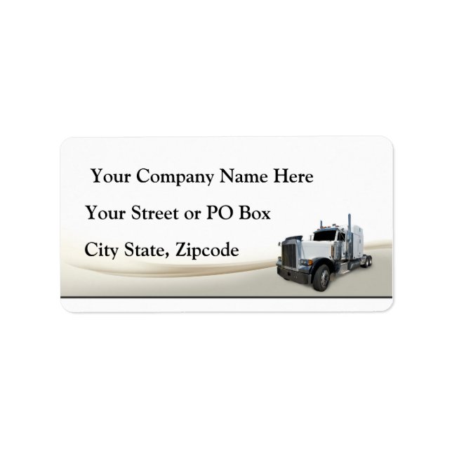 Trucking Company Adressaufkleber (Vorne)