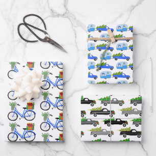 Trucks Transport Variety Pack für Weihnachtsfahrr Geschenkpapier Set