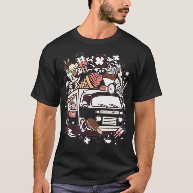 Truckshirt aus Eiscreme T-Shirt (Vorderseite)