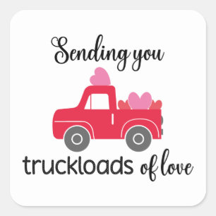 Trucloads Of Love Snail Mail Sticker Carré