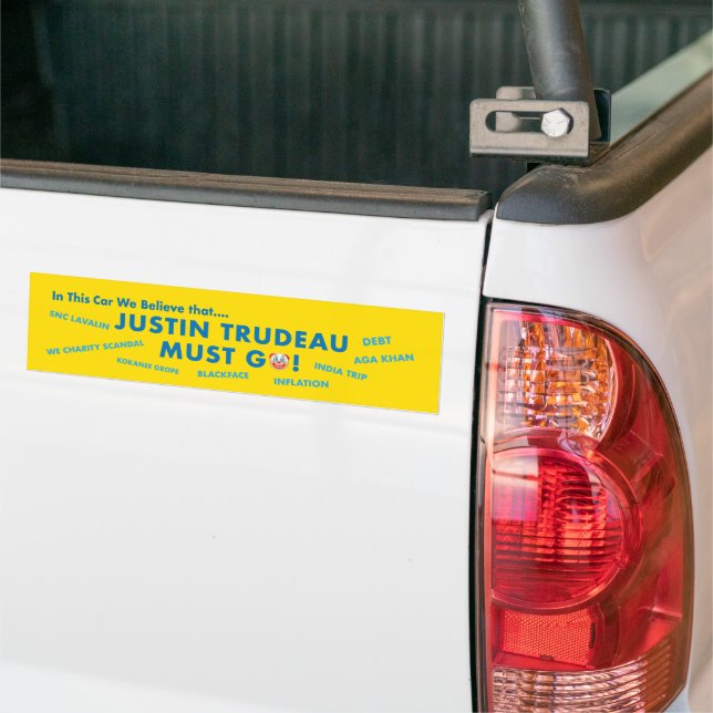 Trudeau Must Go Bumper Sticker Autoaufkleber (Auf Lkw)