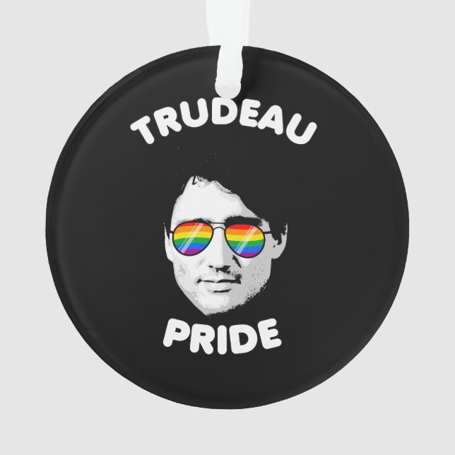 Trudeau-Pride-Sonnenbrille Ornament (Rückseite)