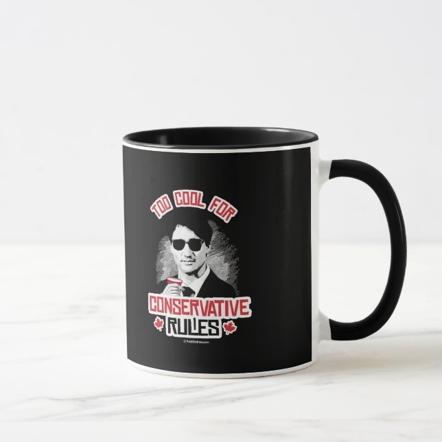 Trudeau - zu cool für konservative Regeln - .png Tasse (Rechts)