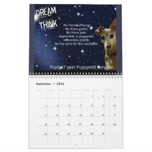 Trudys Puppymill Bewusstseins-Kalender 2016! Kalender