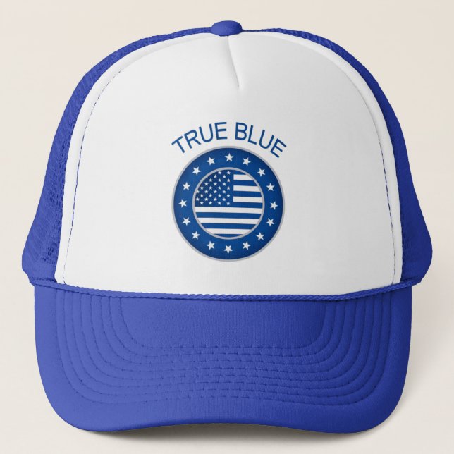 True Blue Democrat Hat Truckerkappe (Vorderseite)