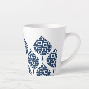 True Blue Geo Blätter Milchtasse
