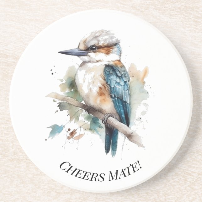 True Blue Kookaburra, individuell Getränkeuntersetzer (Vorne)