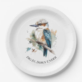 True Blue Kookaburra, individuell Pappteller