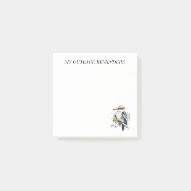 True Blue Kookaburra, individuell Post-it Klebezettel (Vorderseite)