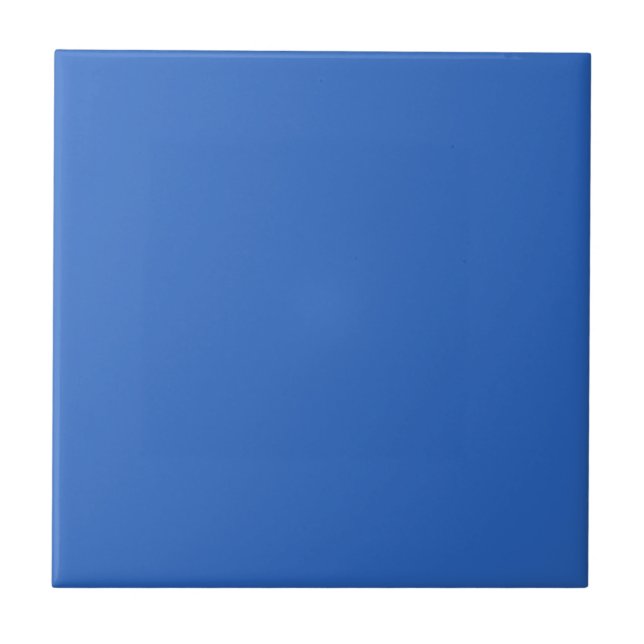 True Blue Solid Color Tile Fliese (Vorderseite)