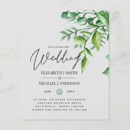 True Color GREENERY Budget Hochzeitseinladungen