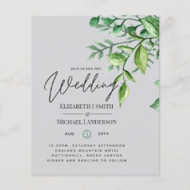 True Color GREENERY Budget Hochzeitseinladungen