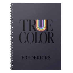 True Colors Editorial Custom-Typografie-Design Notizblock