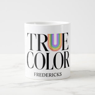 True Colors Editorial Custom Typography Design Jumbo-Tasse
