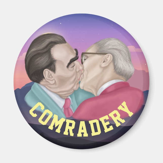 True Comradery - Brezhnev küsst Honecker Magnet (Vorne)
