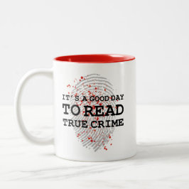 True Crime Book Lover Reader Zweifarbige Tasse