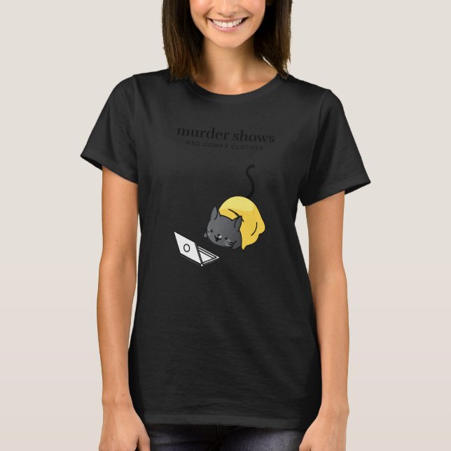 True Crime Fan  Murder Shows Comfy Clothes Tuxedo  T-Shirt (Vorderseite)