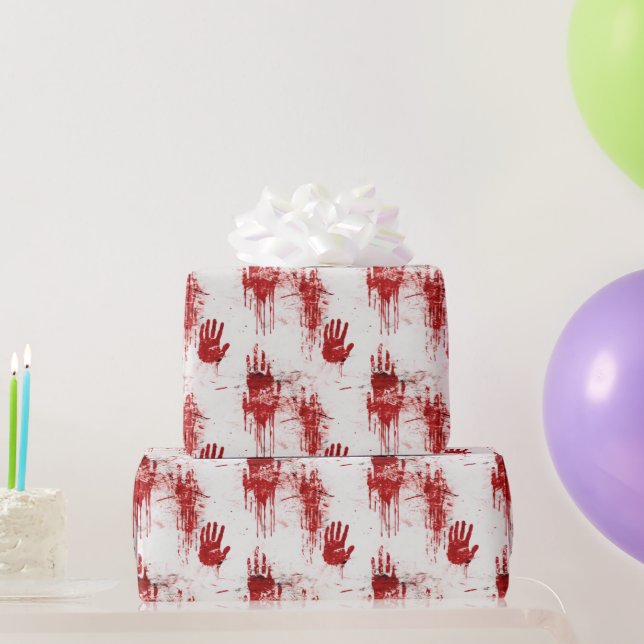 True Crime Horror Muster Geschenkpapier (Partygeschenke)