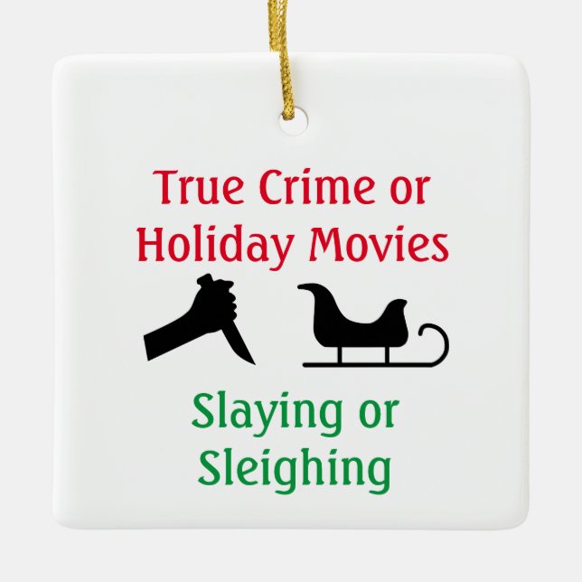 True Crime oder Holiday Movies Ristorante Al Pento Keramikornament (Vorderseite)