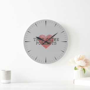 True Crime Podcast Lover Große Wanduhr