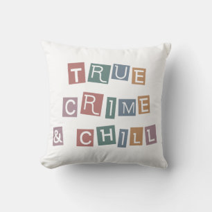 True Crime und chillen Mörder Crime Show Junkie Kissen