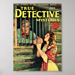 True Detective Mysteries Juli 1927 Poster