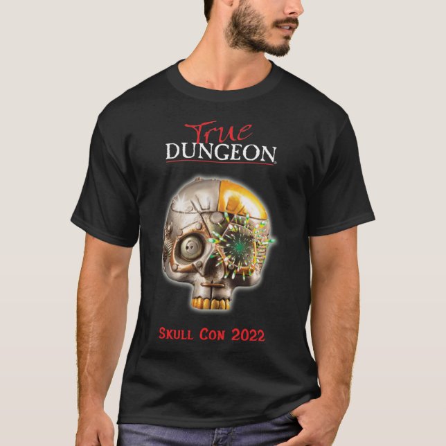 True Dungeon - Skull Con - schwarz T-Shirt (Vorderseite)